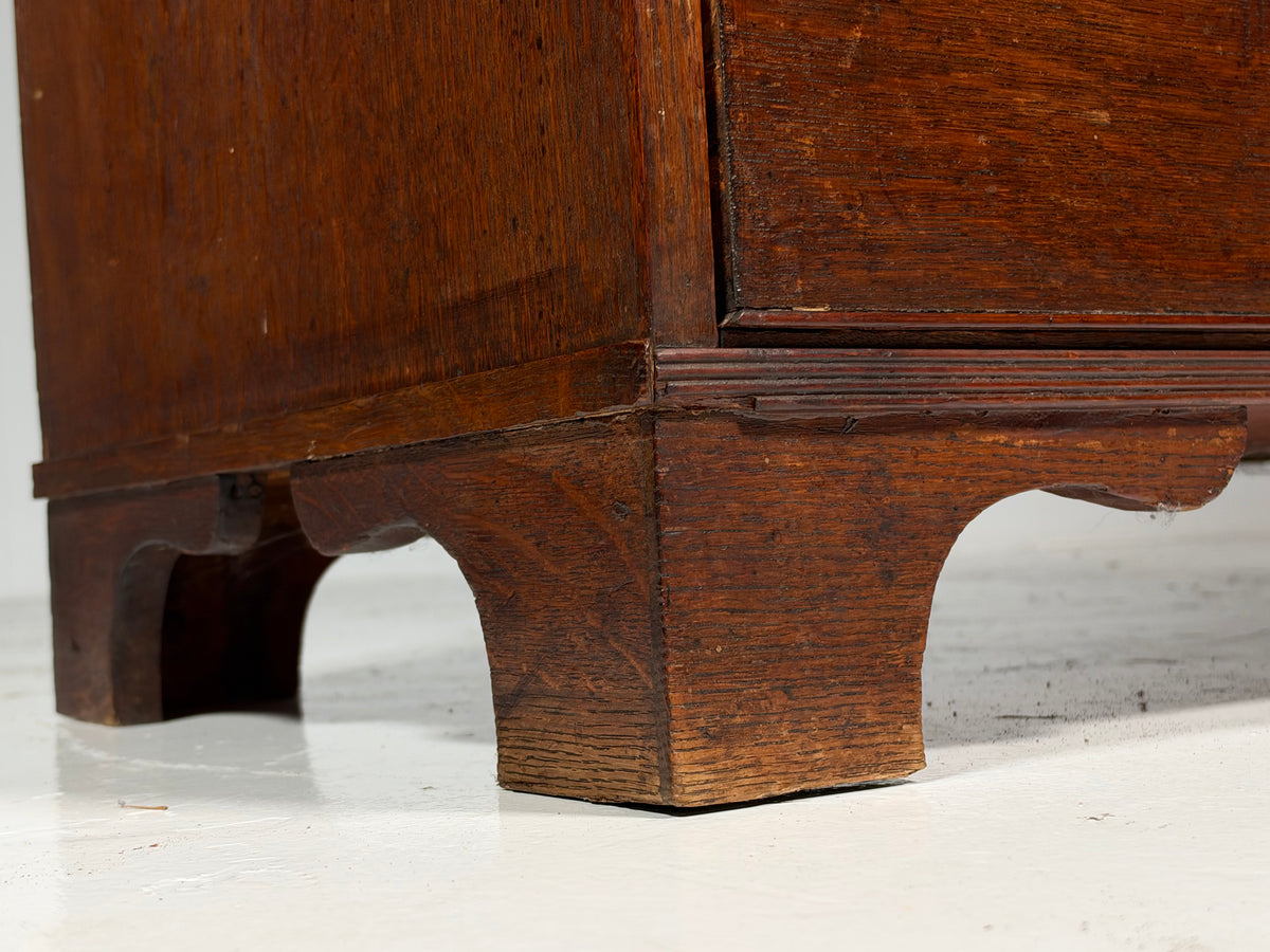 19th century English oak chest of drawers