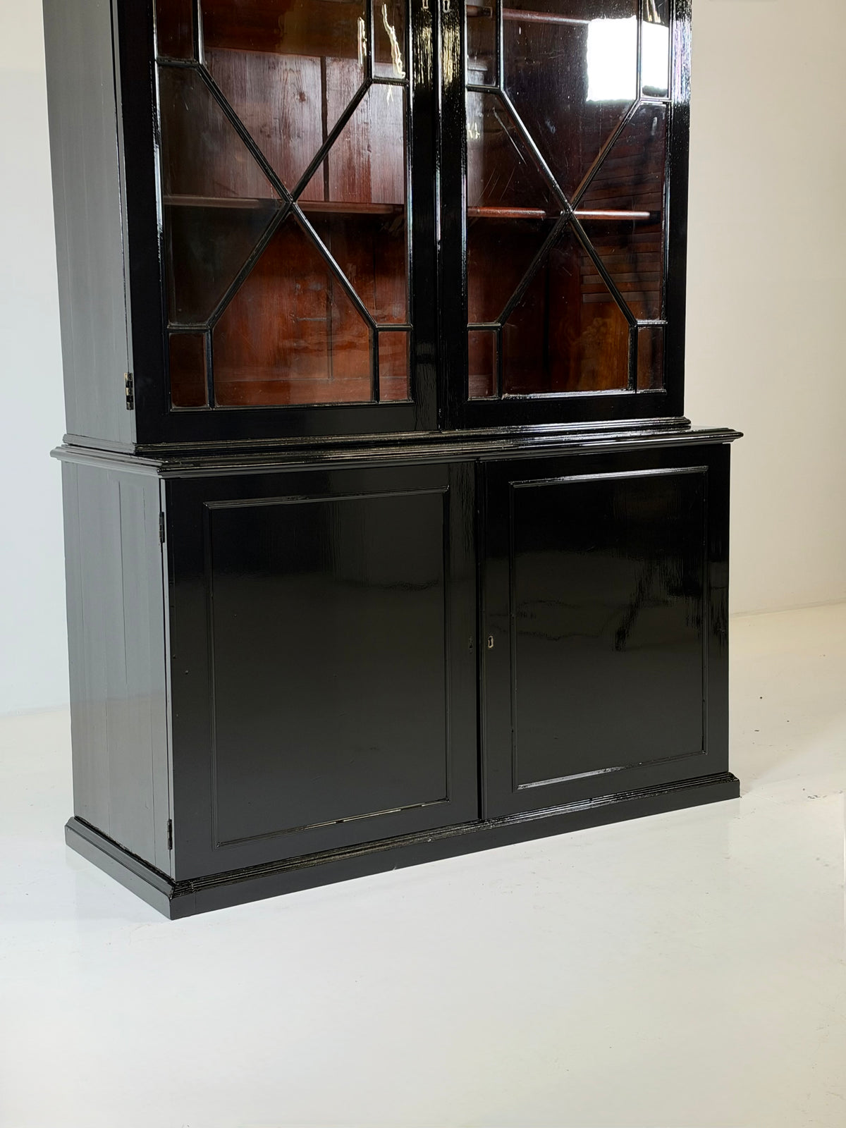 English bookcase black, c. 1880