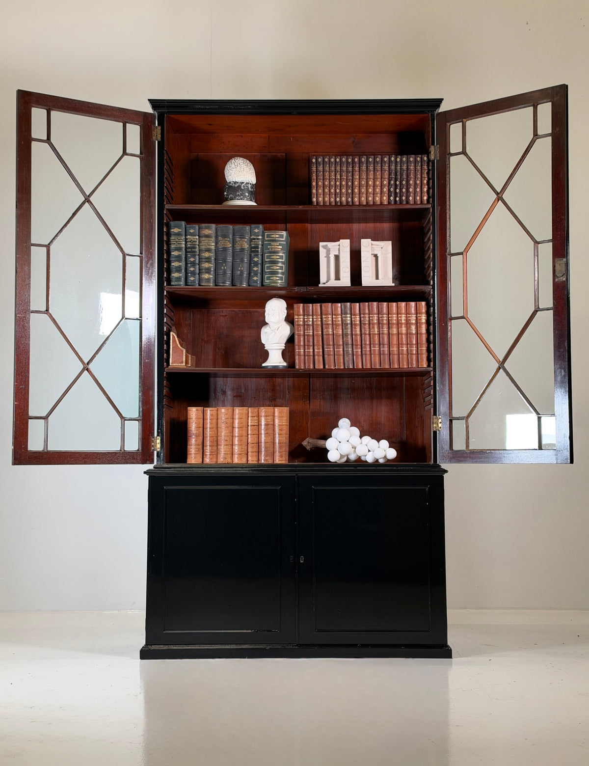English bookcase black, c. 1880