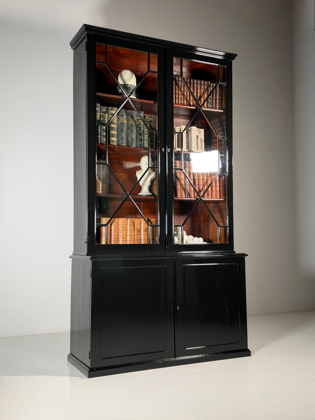 English bookcase black, c. 1880