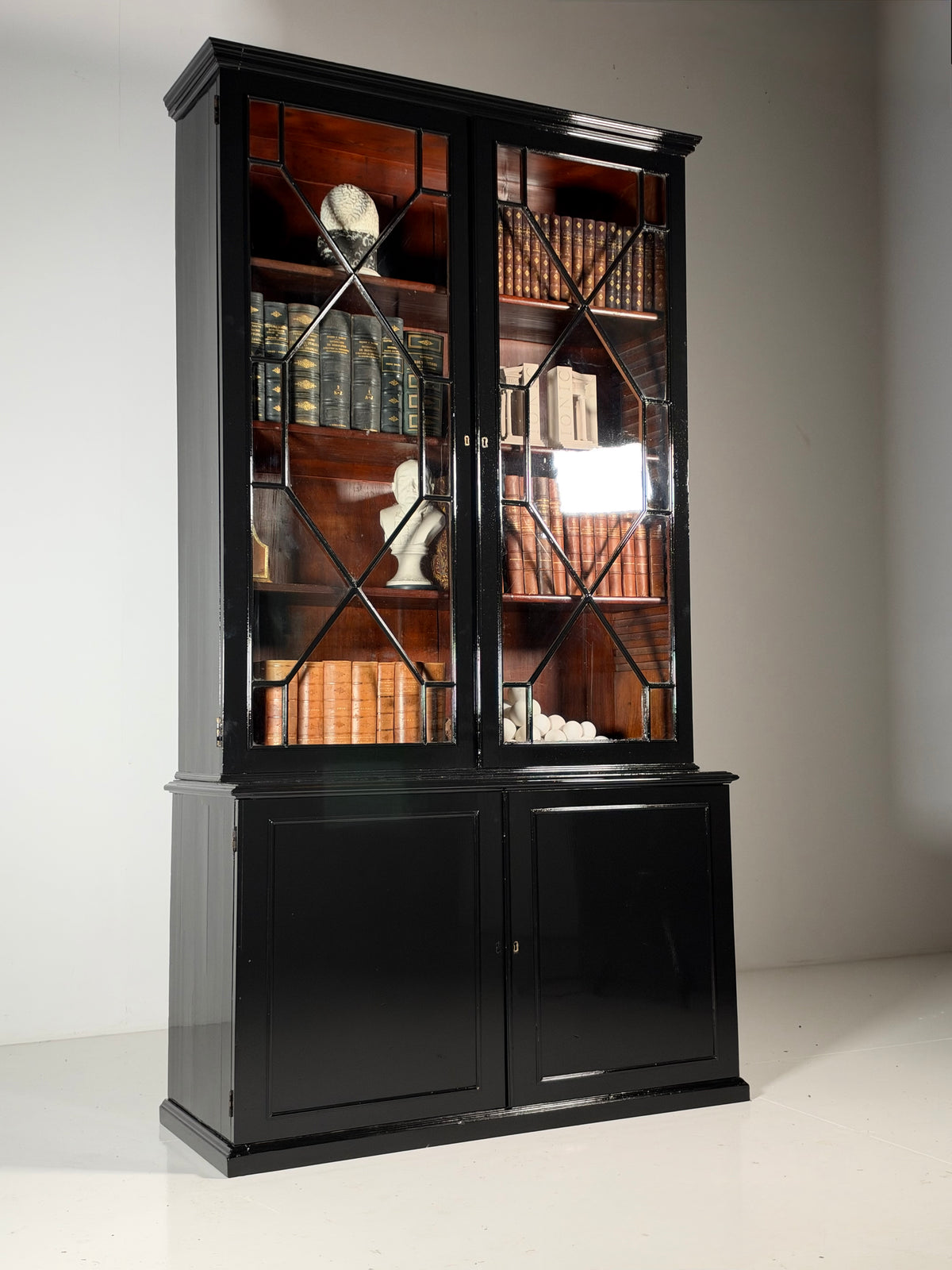 English bookcase black, c. 1880