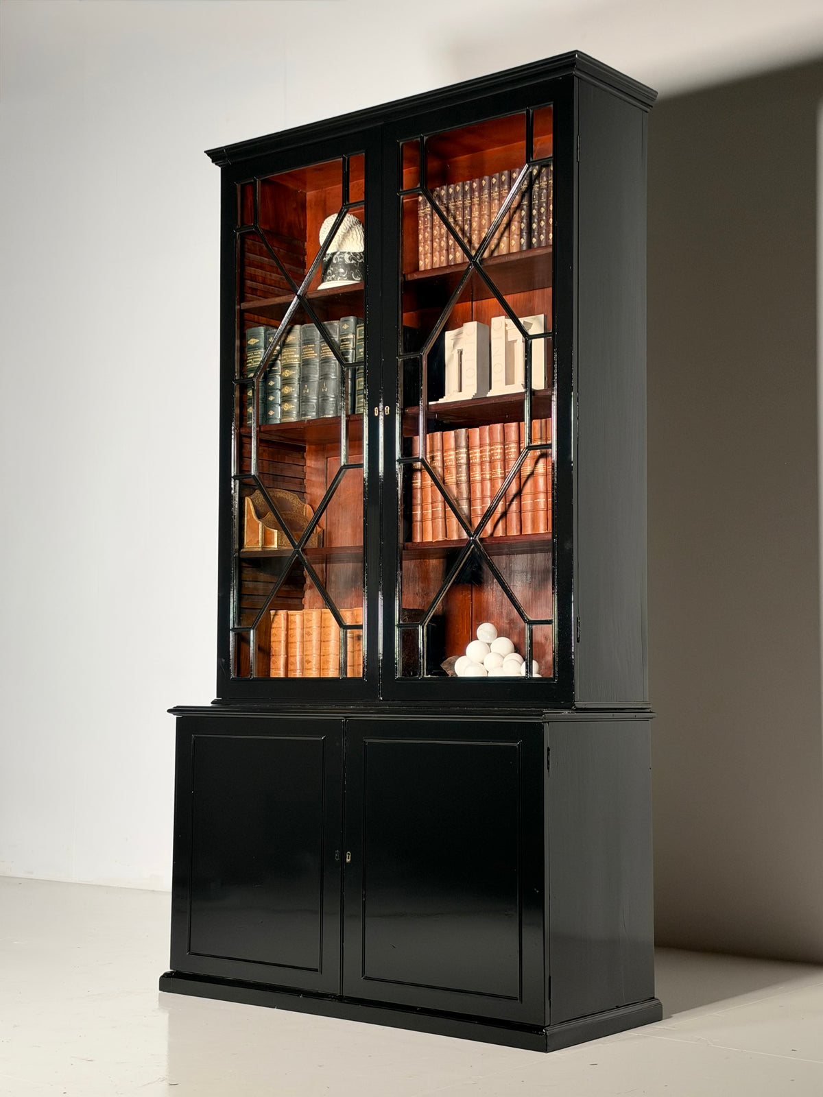 English bookcase black, c. 1880