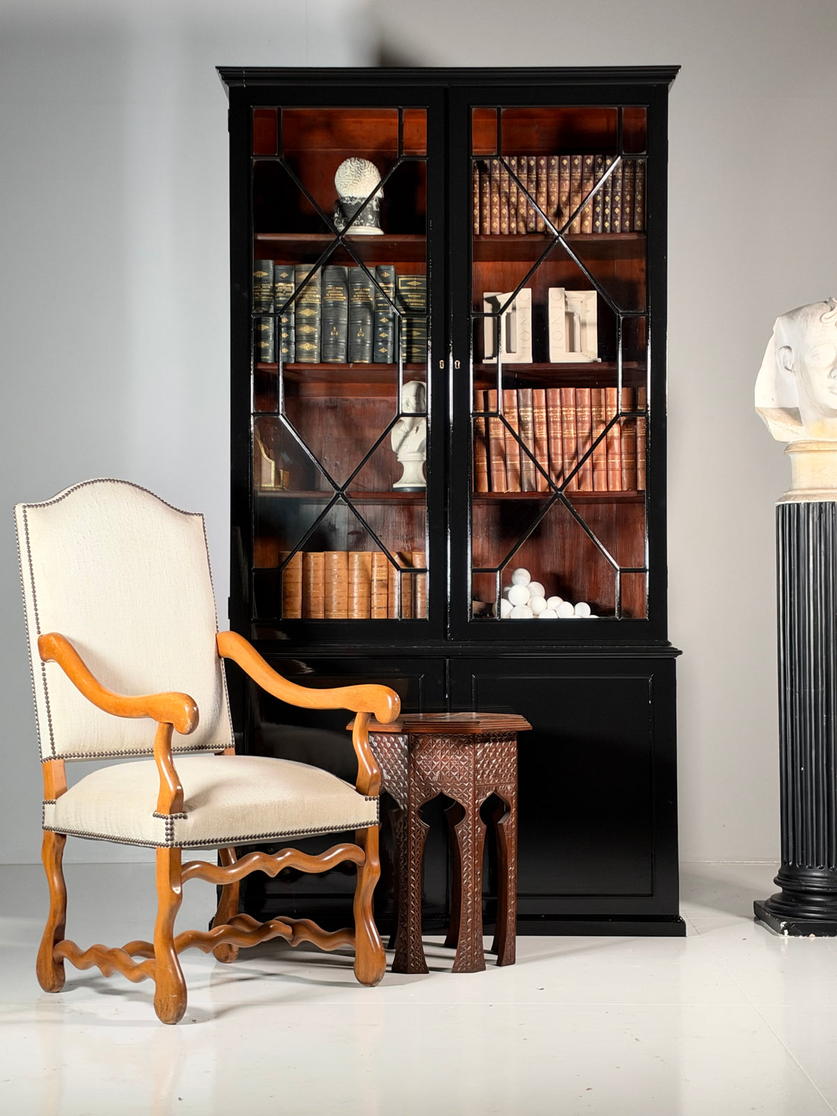 English bookcase black, c. 1880