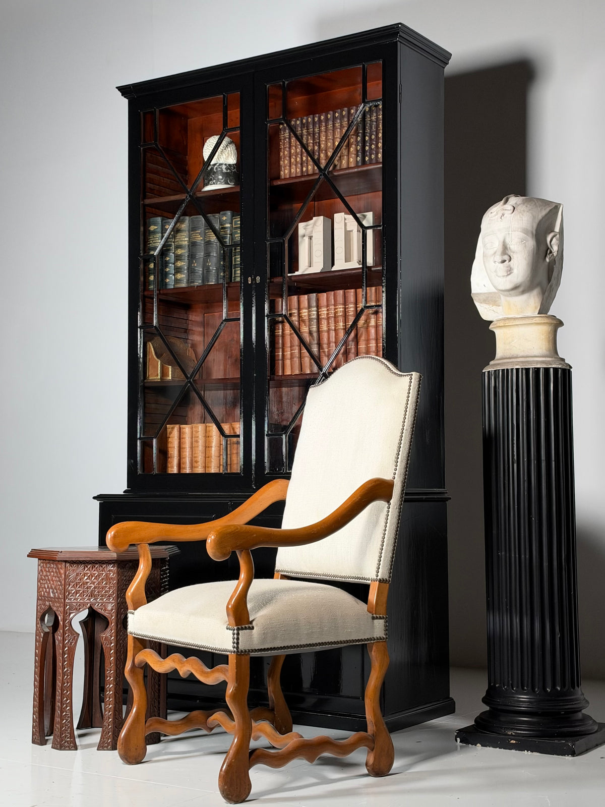 English bookcase black, c. 1880