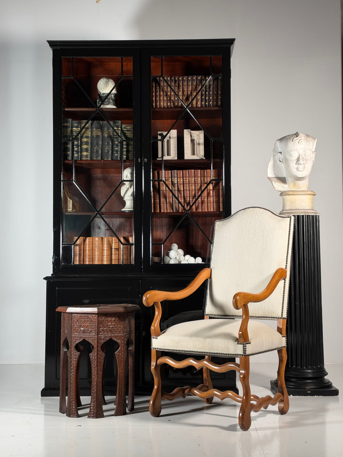 English bookcase black, c. 1880