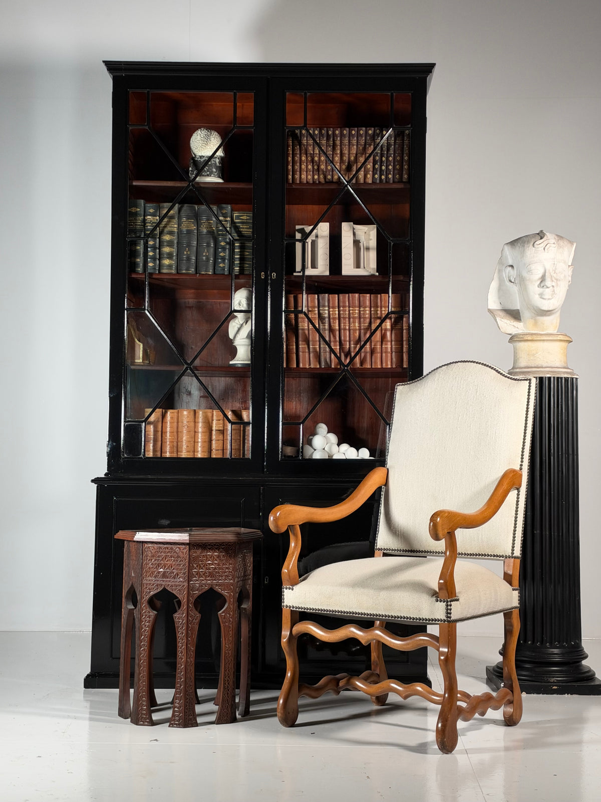 English bookcase black, c. 1880
