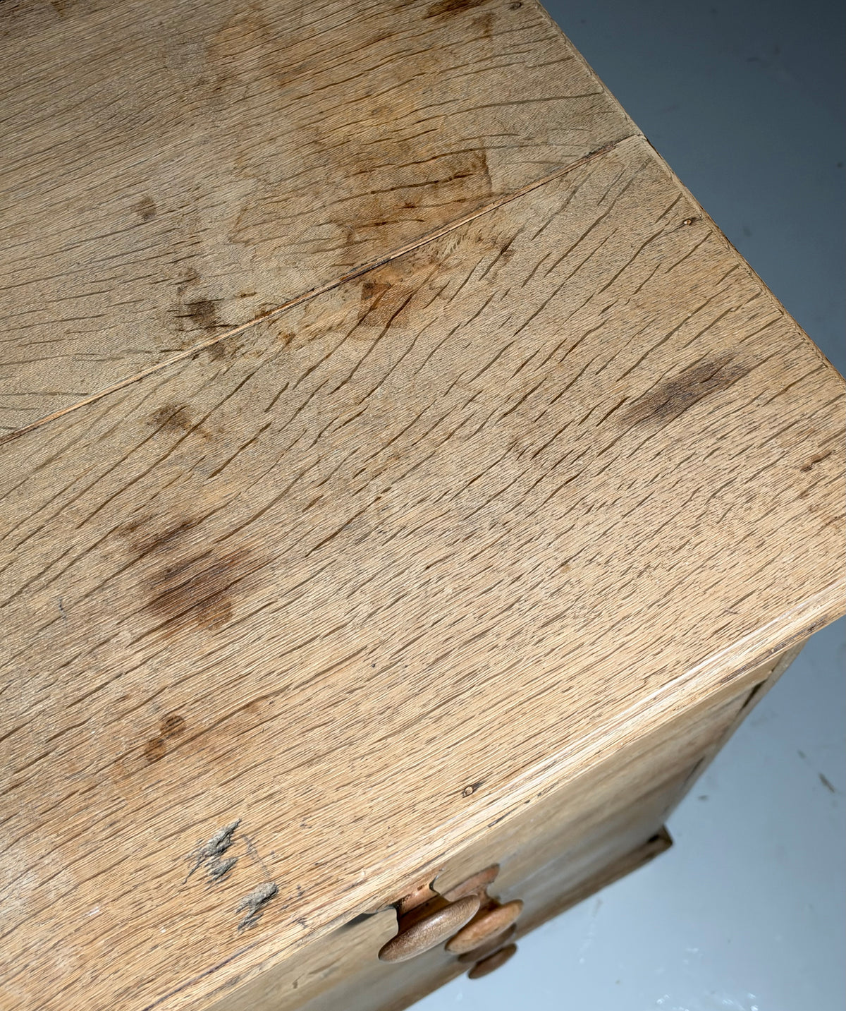 19th century English oak chest of drawers