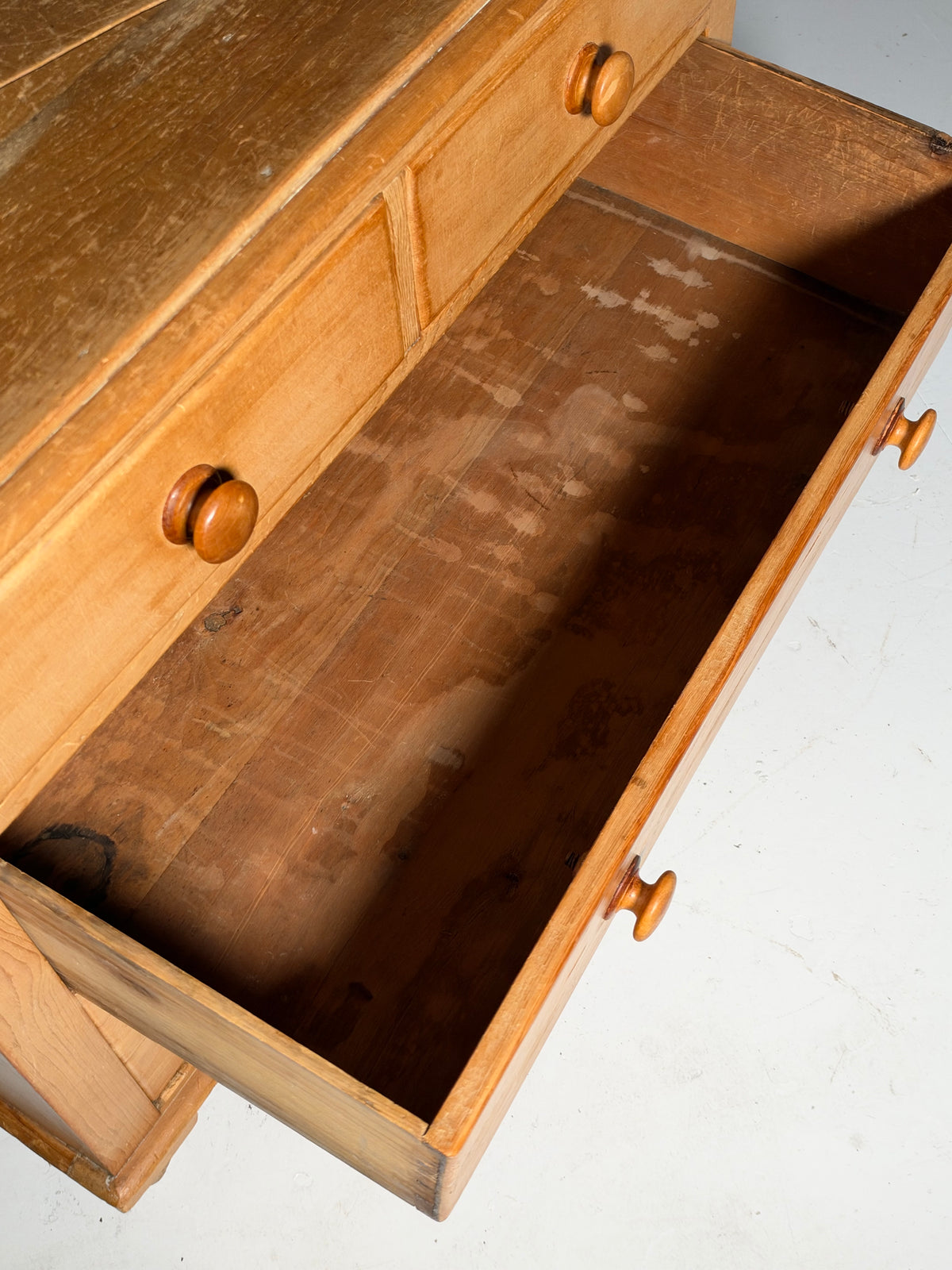 19th century English pine chest of drawers