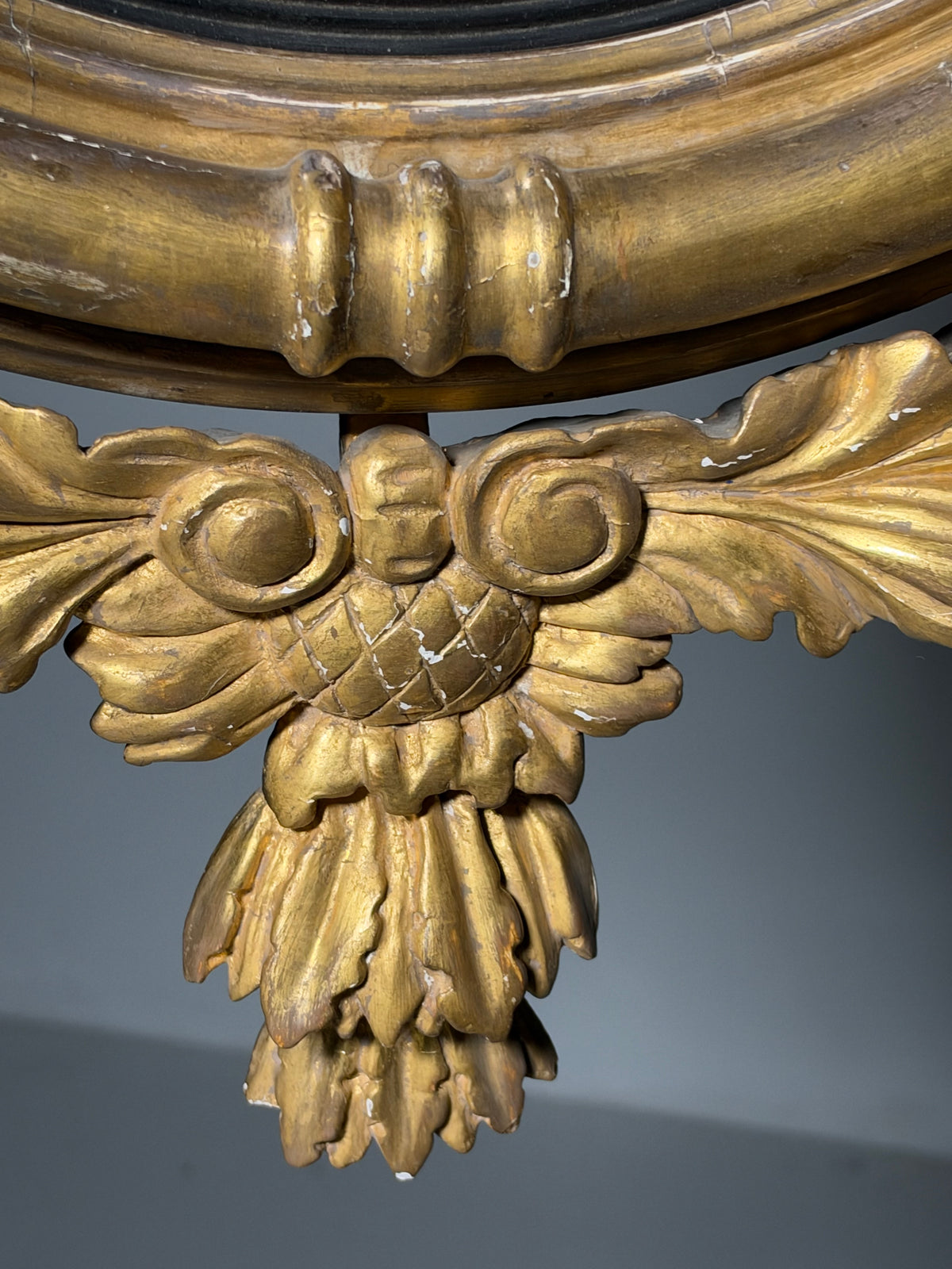 English Regency convex mirror, 1820