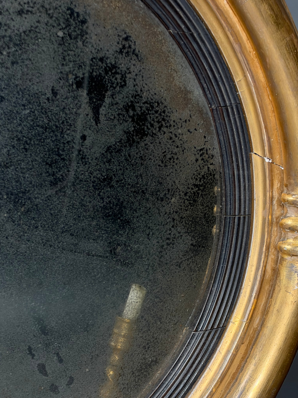 English Regency convex mirror, 1820