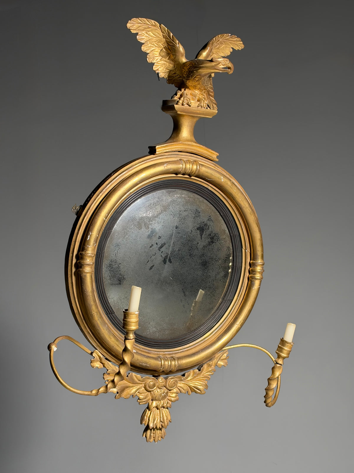 English Regency convex mirror, 1820