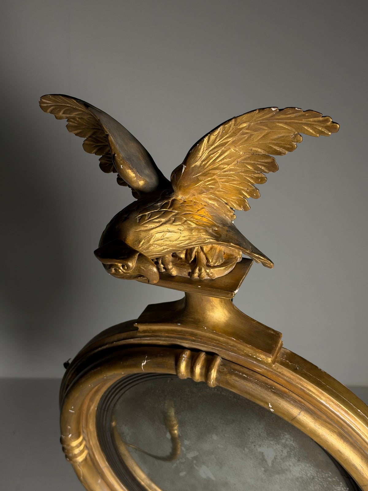English Regency convex mirror, 1820